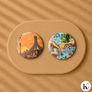 148 Algeria Magnetic Badge (2 Pieces )